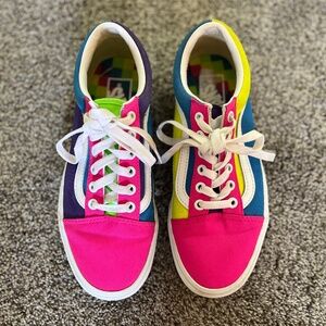 Vans neon old skool low top skate sneakers unisex